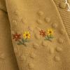 imageSimplee kids Baby Sweater Toddler Girls Cardigan Sweater Embroidered Strawberry Knit SweaterPearthy Yellow
