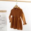 imageSimplee kids Toddler Dress Baby Girl Fall Dress Ribbed Knit Sweater Dress for 6M5TAbrown