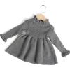 imageSimplee kids Toddler Dress Baby Girl Fall Dress Ribbed Knit Sweater Dress for 6M5TBgrey