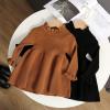 imageSimplee kids Toddler Dress Baby Girl Fall Dress Ribbed Knit Sweater Dress for 6M5TZblack