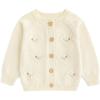 imageSimplee kids Baby Girl Knit Cardigan Sweater Cream Cotton Autumn CoatAcream Heart