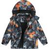 imageSimplee kids Boy Winter Coat Waterproof Ski Jacket Fleece Hooded Snow Warm Padded RaincoatsAgorange Black Mountains