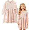 imageSimplee kids Toddler Dress Baby Girl Fall Dress Ribbed Knit Sweater Dress for 6M5TAapink