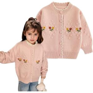 imageSimplee kids Baby Sweater Toddler Girls Cardigan Sweater Embroidered Strawberry Knit SweaterPpink