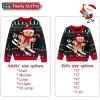 imageCuripeer Ugly Family Matching Christmas Sweaters Men Women Kids Knitted Pullover Outfits Party HolidayAgingerbread Manblack