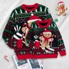 imageCuripeer Ugly Family Matching Christmas Sweaters Men Women Kids Knitted Pullover Outfits Party HolidayAgingerbread Manblack