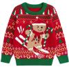 imageCuripeer Ugly Family Matching Christmas Sweaters Men Women Kids Knitted Pullover Outfits Party HolidayAgingerbread Manred
