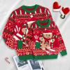 imageCuripeer Ugly Family Matching Christmas Sweaters Men Women Kids Knitted Pullover Outfits Party HolidayAgingerbread Manred