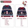 imageCuripeer Ugly Family Matching Christmas Sweaters Men Women Kids Knitted Pullover Outfits Party HolidayAsantanavy Blue