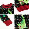 imageCuripeer Ugly Family Matching Christmas Sweaters Men Women Kids Knitted Pullover Outfits Party HolidayBcrocodileblack