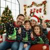 imageCuripeer Ugly Family Matching Christmas Sweaters Men Women Kids Knitted Pullover Outfits Party HolidayBcrocodilenavy Blue