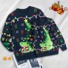 imageCuripeer Ugly Family Matching Christmas Sweaters Men Women Kids Knitted Pullover Outfits Party HolidayBcrocodilenavy Blue