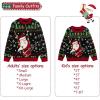 imageCuripeer Ugly Family Matching Christmas Sweaters Men Women Kids Knitted Pullover Outfits Party HolidayBsnowman Black