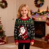 imageCuripeer Ugly Family Matching Christmas Sweaters Men Women Kids Knitted Pullover Outfits Party HolidayBsnowman Black