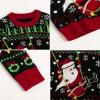 imageCuripeer Ugly Family Matching Christmas Sweaters Men Women Kids Knitted Pullover Outfits Party HolidayBsnowman Black