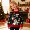 imageCuripeer Ugly Family Matching Christmas Sweaters Men Women Kids Knitted Pullover Outfits Party HolidayBsnowman Penguinblack