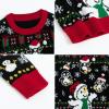 imageCuripeer Ugly Family Matching Christmas Sweaters Men Women Kids Knitted Pullover Outfits Party HolidayBsnowman Penguinblack