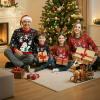 imageCuripeer Ugly Family Matching Christmas Sweaters Men Women Kids Knitted Pullover Outfits Party HolidayBsnowman Penguinblack