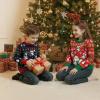 imageCuripeer Ugly Family Matching Christmas Sweaters Men Women Kids Knitted Pullover Outfits Party HolidayBsnowman Penguinblack