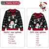 imageCuripeer Ugly Family Matching Christmas Sweaters Men Women Kids Knitted Pullover Outfits Party HolidayBsnowman Penguinblack