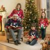 imageCuripeer Ugly Family Matching Christmas Sweaters Men Women Kids Knitted Pullover Outfits Party HolidayBsnowman Penguinred
