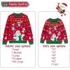 imageCuripeer Ugly Family Matching Christmas Sweaters Men Women Kids Knitted Pullover Outfits Party HolidayBsnowman Penguinred