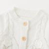 imageSimplee kids Baby Cardigan Cable Knit Toddler Cardigan Long Sleeve Fall Winter Open Front Knit SweatersC1off White