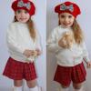imageSimplee kids Baby Girl Knit Sweater with Bear in The Pocket Toddler Pullover Sweater Cute Fall Winter ClothesBwhite Bear