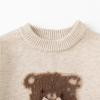 imageSimplee kids Baby Girl Knit Sweater with Bear in The Pocket Toddler Pullover Sweater Cute Fall Winter ClothesHbrown Bear