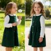imageSimplee kids Baby Girls Peter Pan Collar Dress Long Sleeve Dress for Winter Autumn 12M6TAagreen