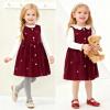 imageSimplee kids Baby Girls Peter Pan Collar Dress Long Sleeve Dress for Winter Autumn 12M6TAared