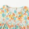 imageSimplee kids Baby Girls Smocked Dress Handmade Spring Fall Casual Dresses Floral Print Sundress Princess Dress for ToddlersGblue Flower