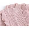 imageSimplee kids Baby Little Girls Long Sleeve Sweater Dress Knit Warm Sweater Outfit Dress for Toddler Girls 6M5TN1dark Pink