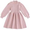 imageSimplee kids Baby Little Girls Long Sleeve Sweater Dress Knit Warm Sweater Outfit Dress for Toddler Girls 6M5TN1dark Pink