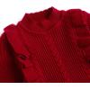 imageSimplee kids Baby Little Girls Long Sleeve Sweater Dress Knit Warm Sweater Outfit Dress for Toddler Girls 6M5TN1red
