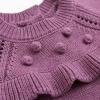 imageSimplee kids Baby Little Girls Long Sleeve Sweater Dress Knit Warm Sweater Outfit Dress for Toddler Girls 6M5TZc Purple