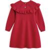 imageSimplee kids Baby Little Girls Long Sleeve Sweater Dress Knit Warm Sweater Outfit Dress for Toddler Girls 6M5TZc Red