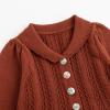 imageSimplee kids Baby Little Girls Long Sleeve Sweater Dress Knit Warm Sweater Outfit Dress for Toddler Girls 6M5TZcbrick Red