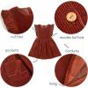 imageSimplee kids Toddler Girl Dress Girls Corduroy Sleeveless Dress for Fall 3M10TOfalln Wine Red