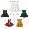 imageSimplee kids Toddler Girl Dress Girls Corduroy Sleeveless Dress for Fall 3M10TWwhite