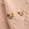 imageSimplee kids Toddler Sweater Little Girl Knitted Cardigan Flower Embroidery Coat for Spring and FallPcamel