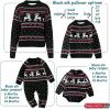 imageSimplee kids Ugly Christmas Sweater Family Matching Outfits for Holiday Party Knitted PulloverBlackelk
