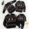 imageSimplee kids Ugly Christmas Sweater Family Matching Outfits for Holiday Party Knitted PulloverBlackelk