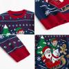 imageSimplee kids Ugly Christmas Sweater Family Matching Outfits for Holiday Party Knitted PulloverBule Santa Claus