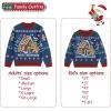 imageSimplee kids Ugly Christmas Sweater Family Matching Outfits for Holiday Party Knitted PulloverNavy Wooden House