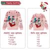 imageSimplee kids Ugly Christmas Sweater Family Matching Outfits for Holiday Party Knitted PulloverPink Santa Claus