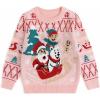 imageSimplee kids Ugly Christmas Sweater Family Matching Outfits for Holiday Party Knitted PulloverPink Santa Claus