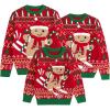 imageCuripeer Ugly Family Matching Christmas Sweaters Men Women Kids Knitted Pullover Outfits Party HolidayAgingerbread Manred