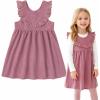 imageSimplee kids Baby Girls Peter Pan Collar Dress Long Sleeve Dress for Winter Autumn 12M6TAbdeep Pink