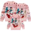 imageSimplee kids Ugly Christmas Sweater Family Matching Outfits for Holiday Party Knitted PulloverPink Santa Claus